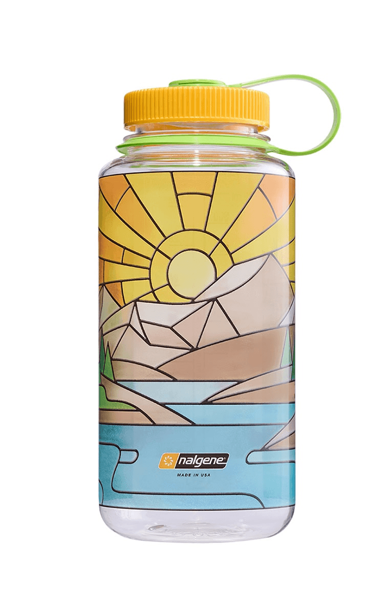 Wide Mouth Clear Stained Glass Sustain 1L Drinkfles River 1L