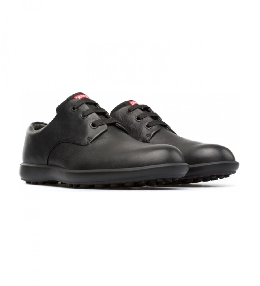 Campervoor mannen. 18637-035 Atom Werkschoenen zwart (41), Leer, Plat, Veters, Casual, Klassiek