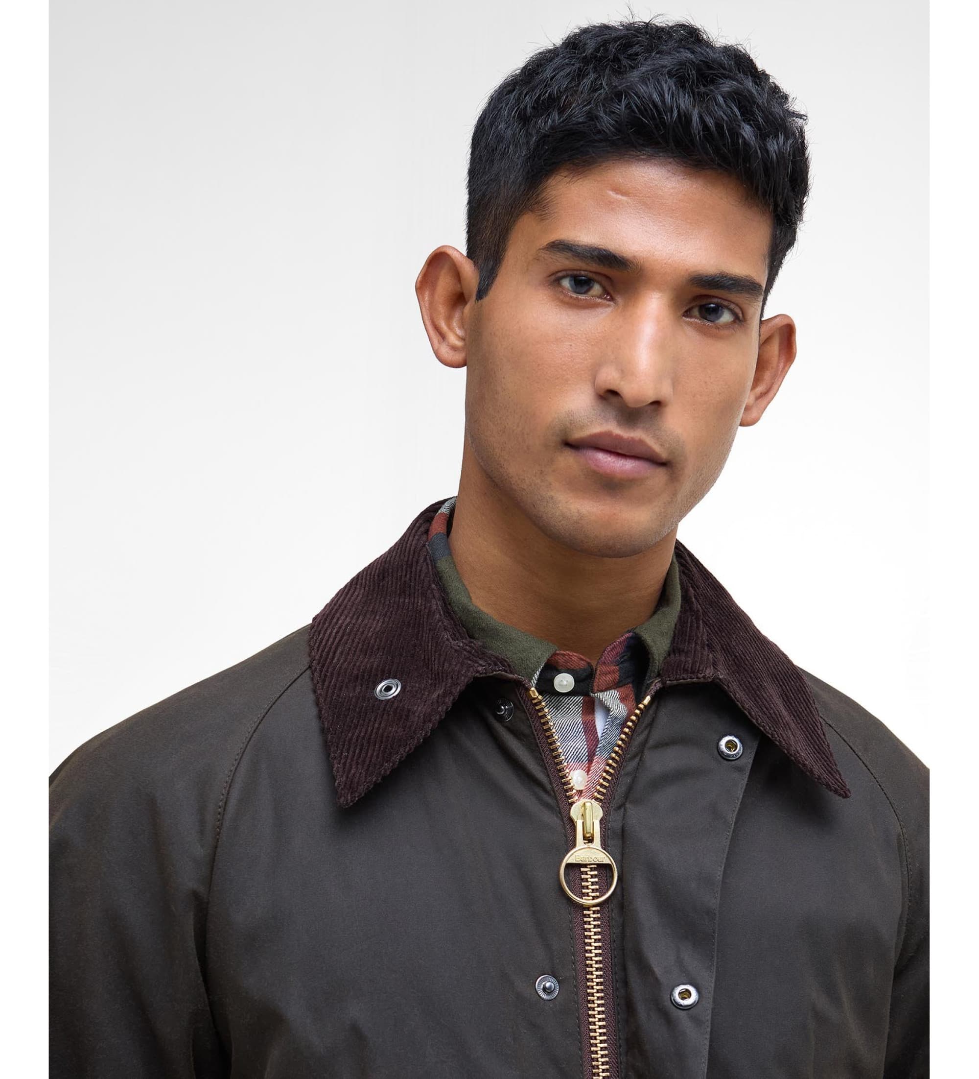 Barbour für Herren. MWX0010 Klassische Bedale Brown Waxed Jacke (46), Braun, Lässig, Grün, Baumwolle