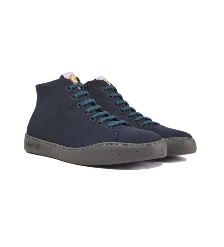Campervoor mannen. K300270-008 Peu Touring schoenen marine (41), Plat, Veters, Casual, Gerecycled polyester, Marineblauw