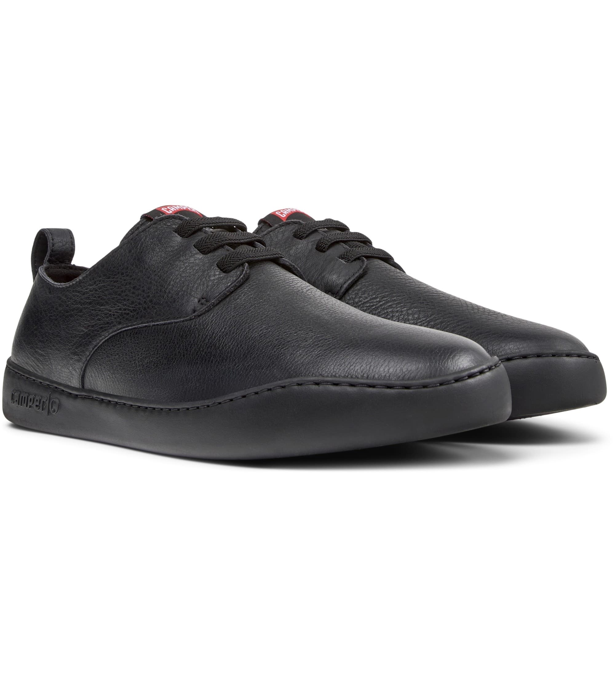 Campervoor mannen. K100977-004 Peu Touring leren schoenen zwart (40), Leer, Plat, Veters, Casual