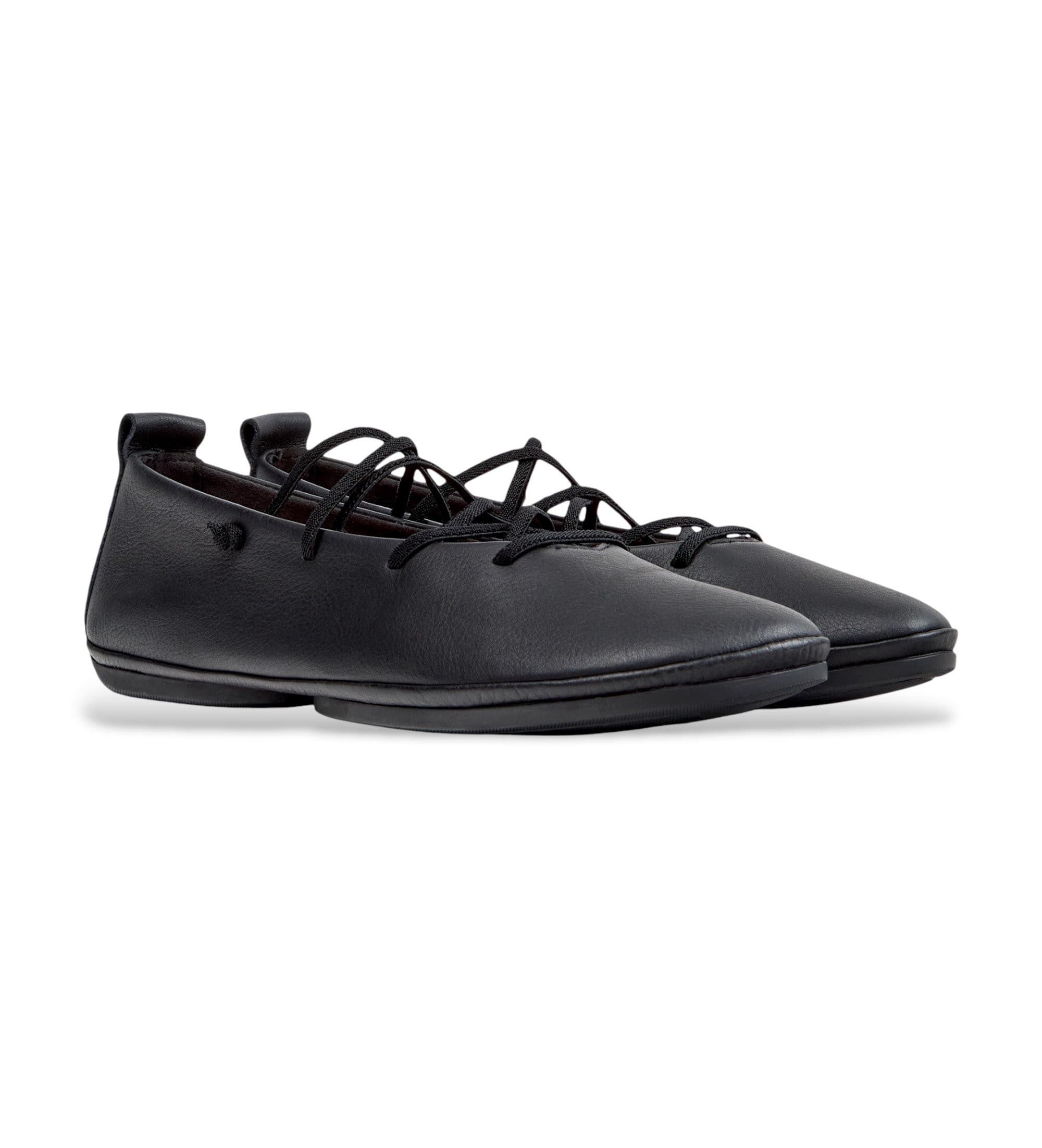 Camper pour femme. K201835-001 Ballerines en cuir Right Nina noir (36), Plat, Aucun, Casuel