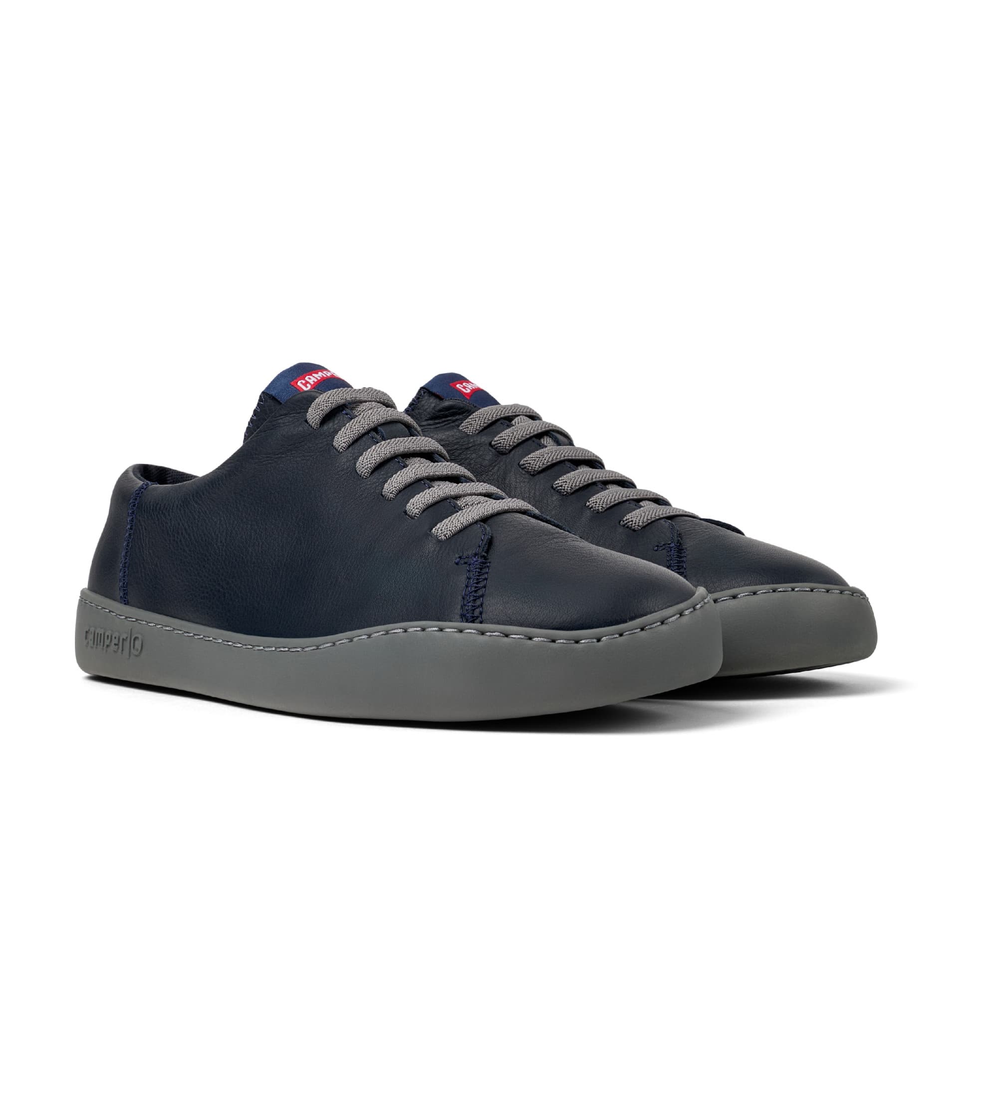 Camper pour homme. K100479-051 Chaussures Peu Touring en cuir marine (45), Plat, Lacets, Casuel, Durable