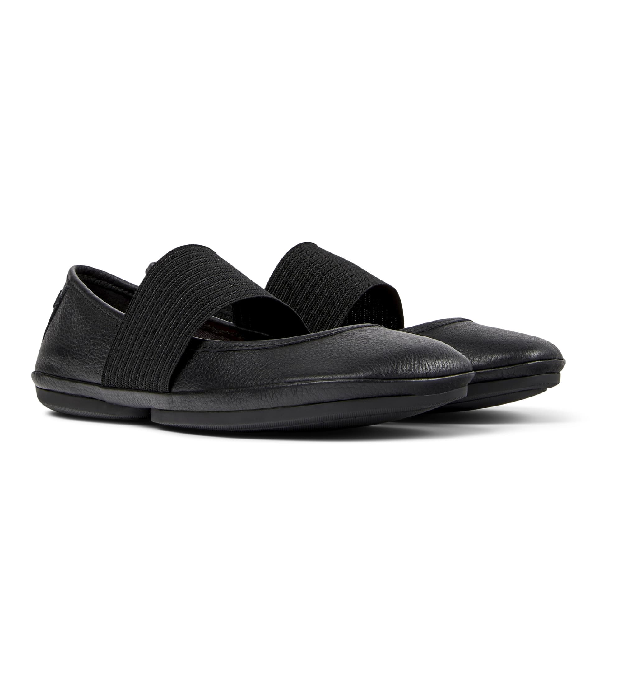 Campervoor vrouwen. 21595-242 Merceditas Rechts Nina zwart (36), Leer, Plat, 1 tot 3 cm, Casual, Duurzaam