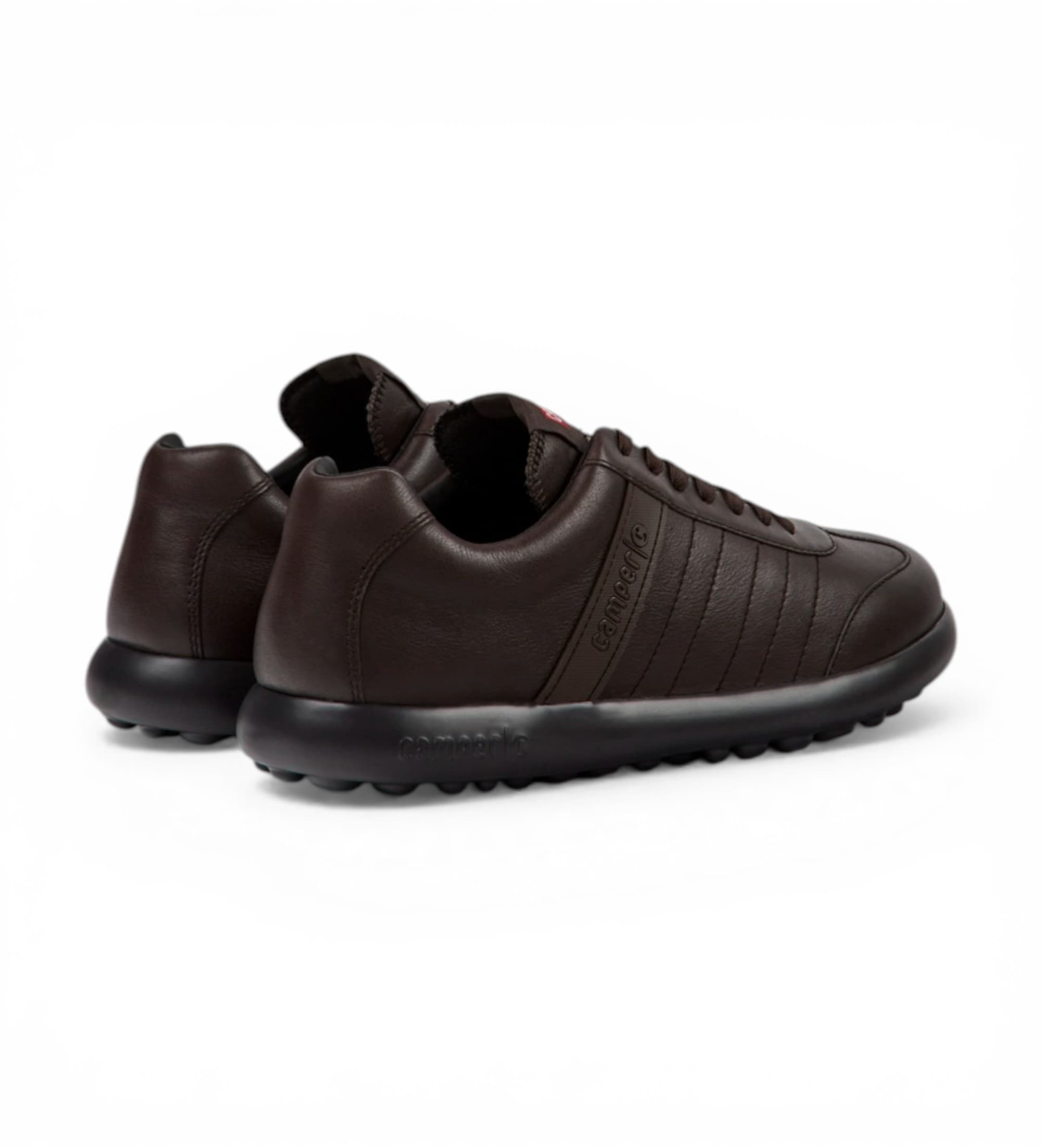 Camper pour homme. K100752-002 Pelotas XLite - Baskets en cuir marron foncé (45), Plat, Lacets, Casuel