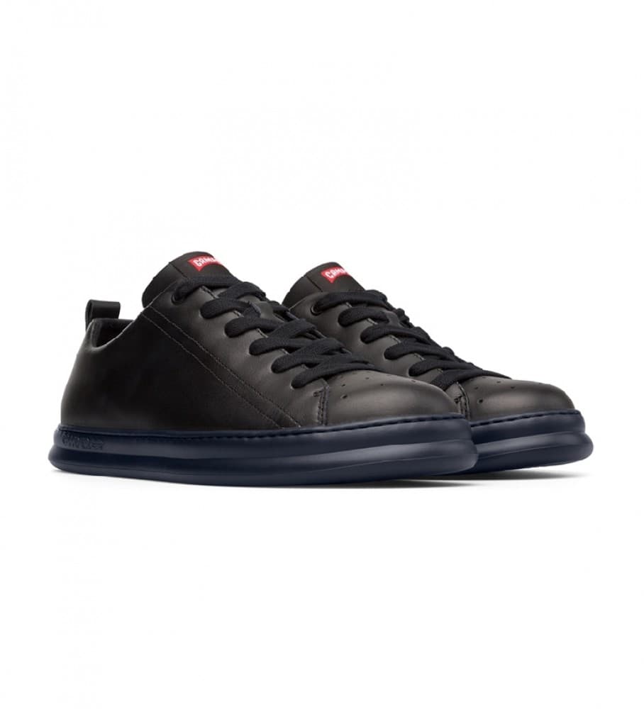 Camper pour homme. K100226-017 Chaussures de course en cuir noir (39), Plat, Lacets, Casuel
