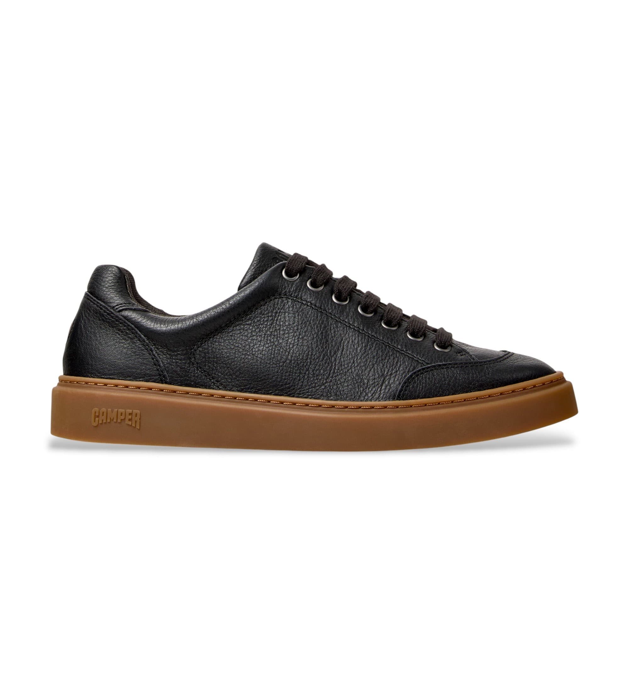 Campervoor mannen. K101105-010 Runner Twentyfive Leren Schoenen zwart (44), Leer, Plat, Veters, Casual