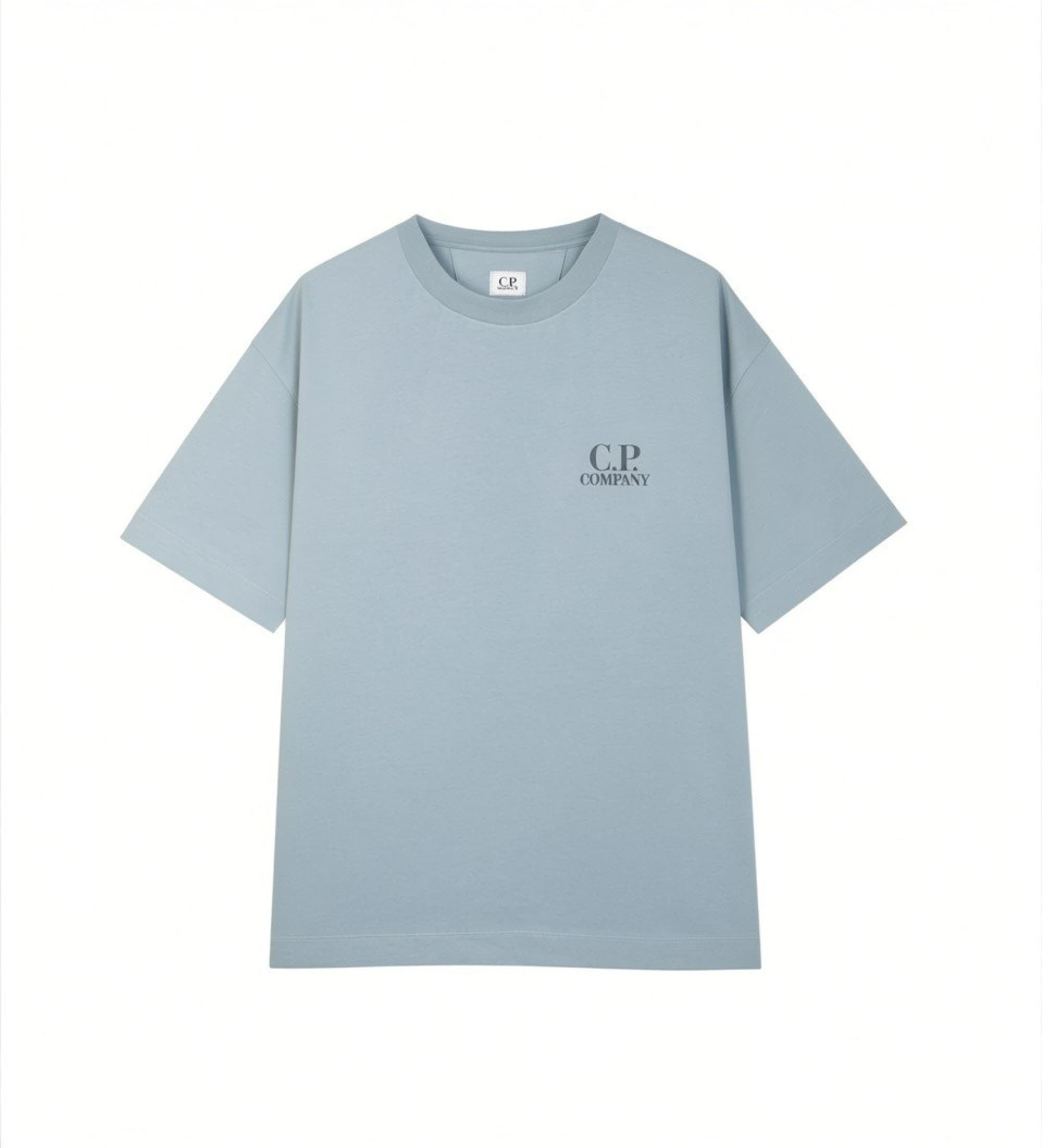 C.P. Company für Herren. 20CMTS086A005100W T-shirt 30/1 Ärmel Logo (M), Blau, Lässig, Baumwolle, Kurzarm