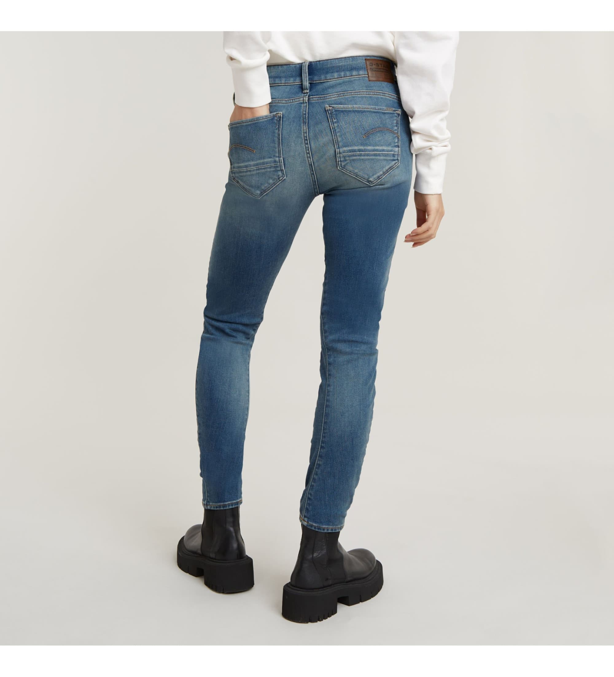 G-Star für Damen. D05477-8968-071 Jeans Arc 3D Skinny blau (26/32), Lässig, Baumwolle, Denim