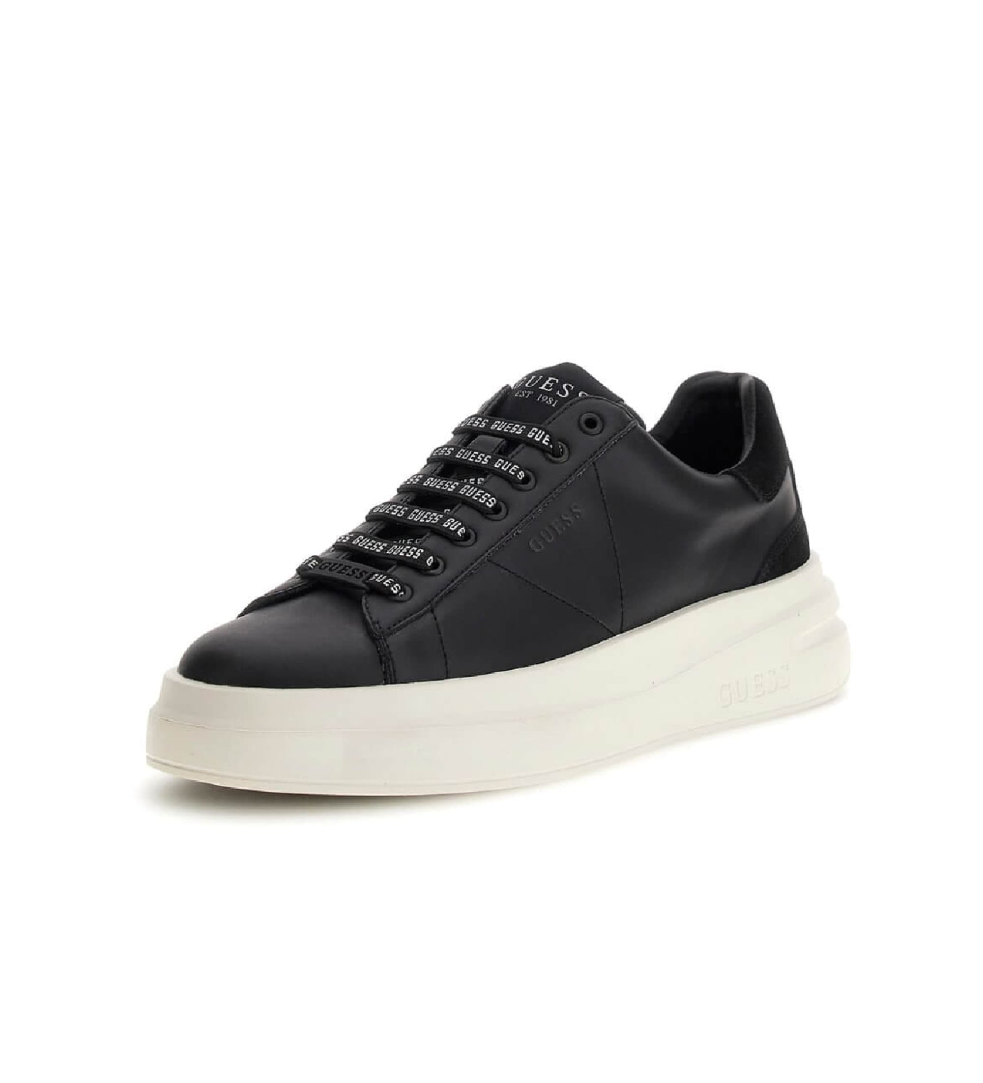 Guessvoor mannen. FMPVIBSUE12 Elba sportschoenen zwart (43), Plat, Veters, Casual
