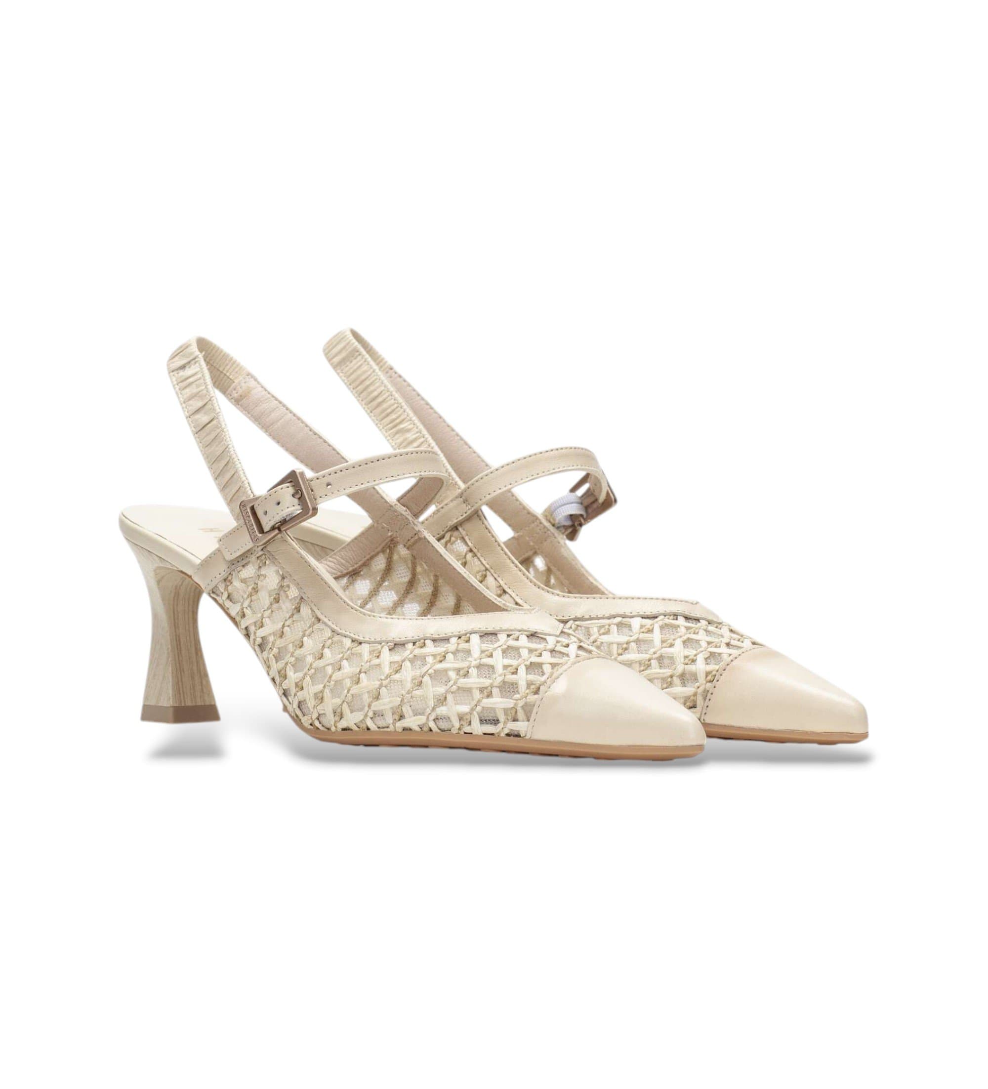 Hispanitasvoor vrouwen. RHV264671 Giorgia beige schoenen (37), 5 tot 8 cm, Gesp, Casual, Feest, Klassiek