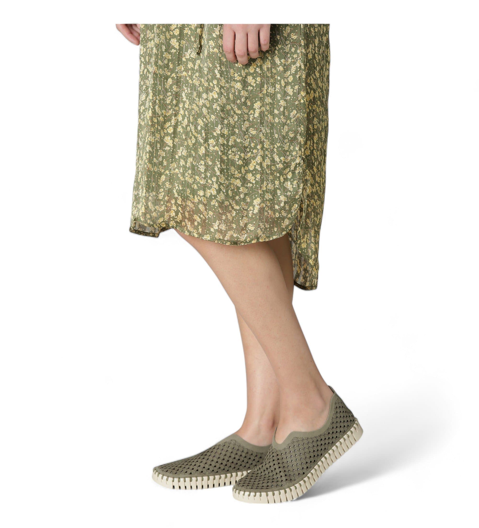 Ilse Jacobsenvoor vrouwen. TULIP3275 Slip In Tulp groene schoenen (36), Stof, Plat, Geen, Casual