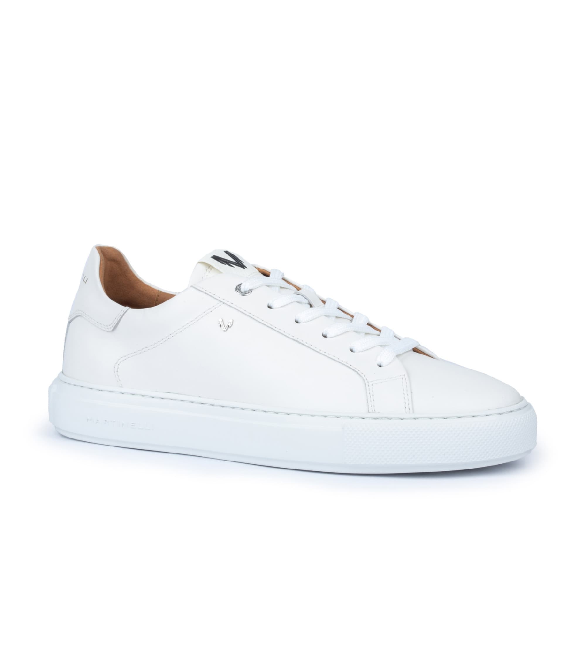 Martinellivoor mannen. 1738-2950S Hastings leren schoenen wit (42), Leer, Plat, Veters, Casual