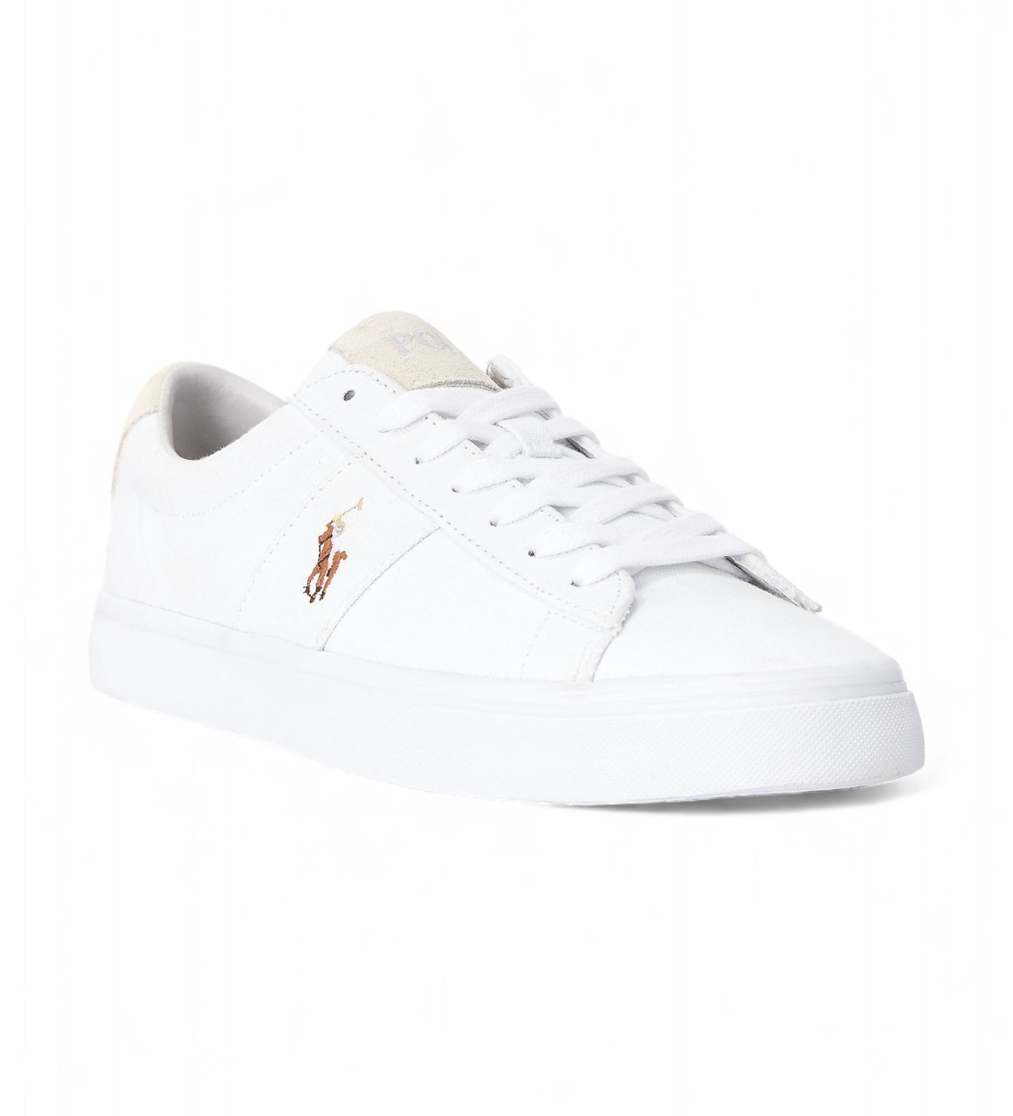Polo Ralph Lauren für Herren. 816749369003 Sayer Schuhe weiß (40), Stoff, Wohnung, Schnürsenkel, Lässig