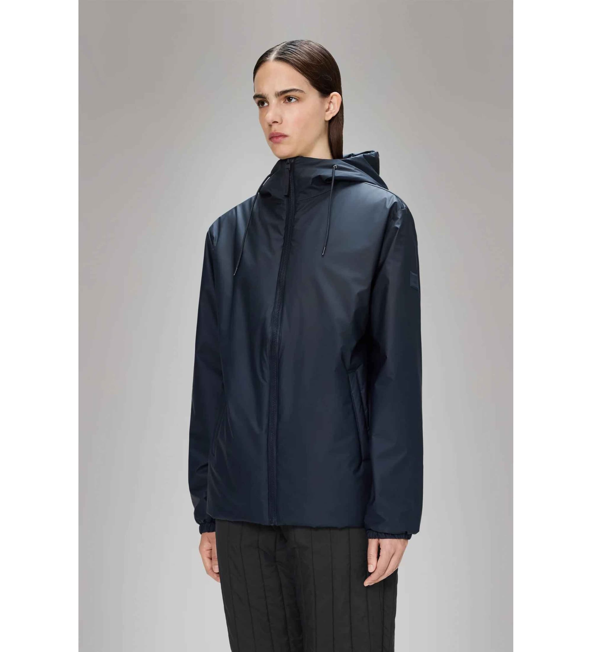 Rains unisex. 15770 Veste isolée Lohja navy (S), Bleu, Casuel, Imperméable, Polyester, Marine