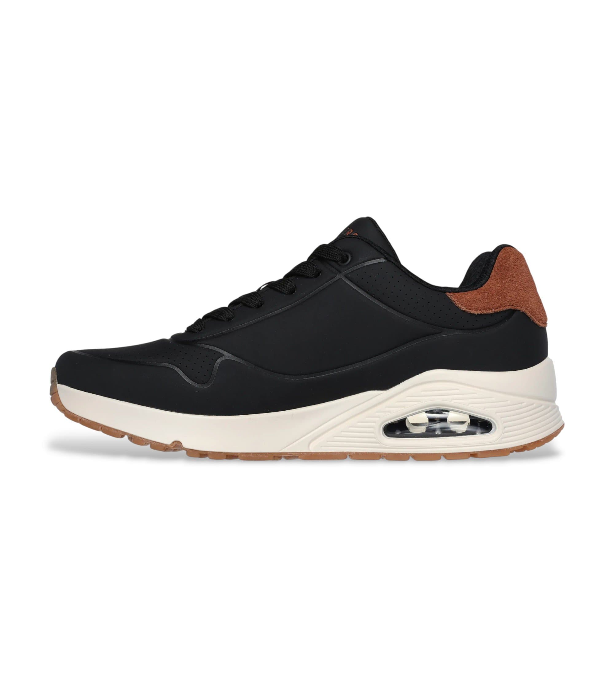 Skechersvoor mannen. 183004 Trainers Uno Suited On Air zwart (42), Plat, Veters, Casual