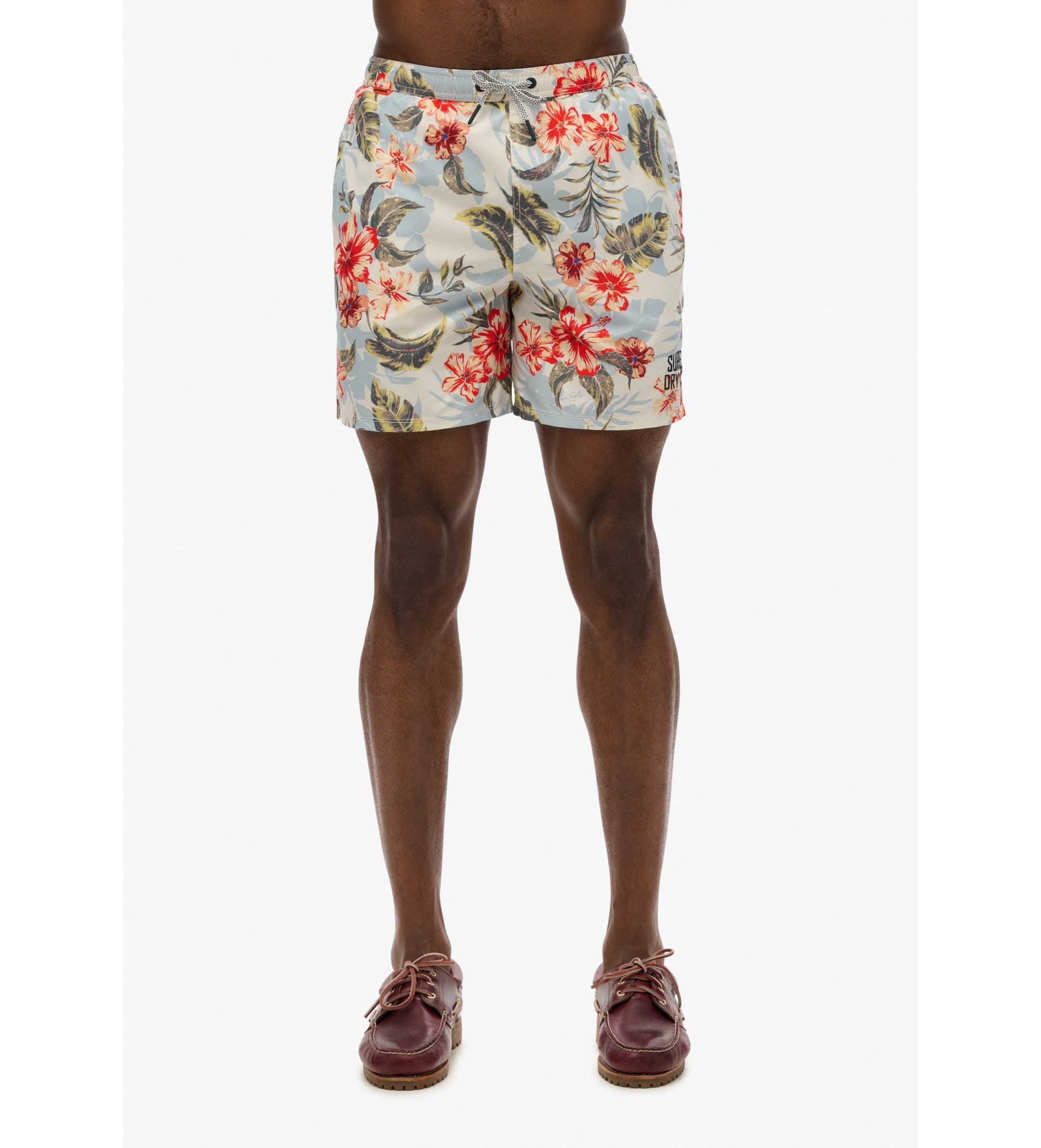 Superdry für Herren. M3010242A Mehrfarbiger Badeanzug mit Hawaii-Print (L), Strandbekleidung, Recyceltes Polyester, Nachhaltig