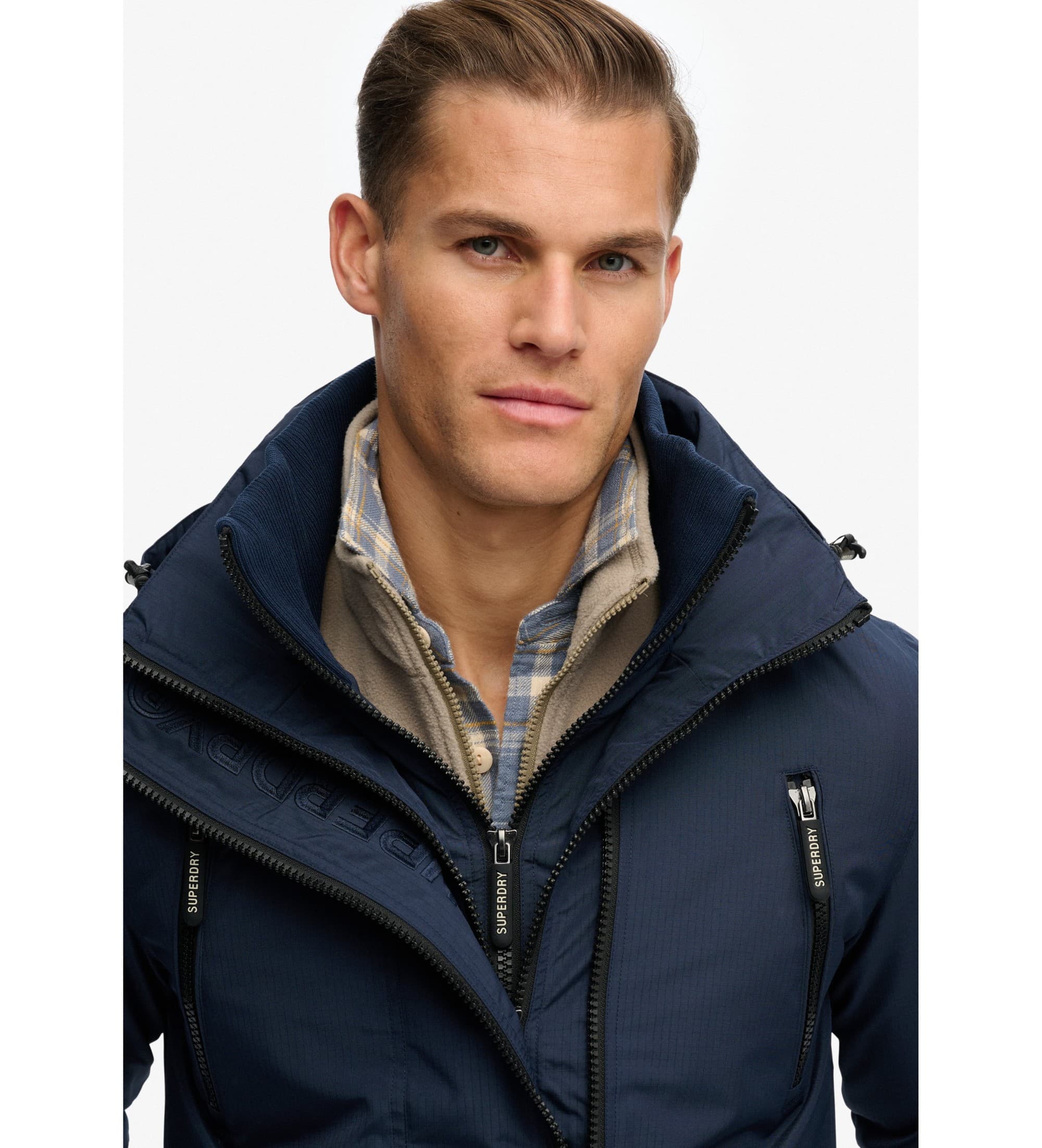 Superdry für Herren. M5012334A Jacke Mtn Windbreaker navy (XL), Lässig, Recyceltes Polyester, Marine