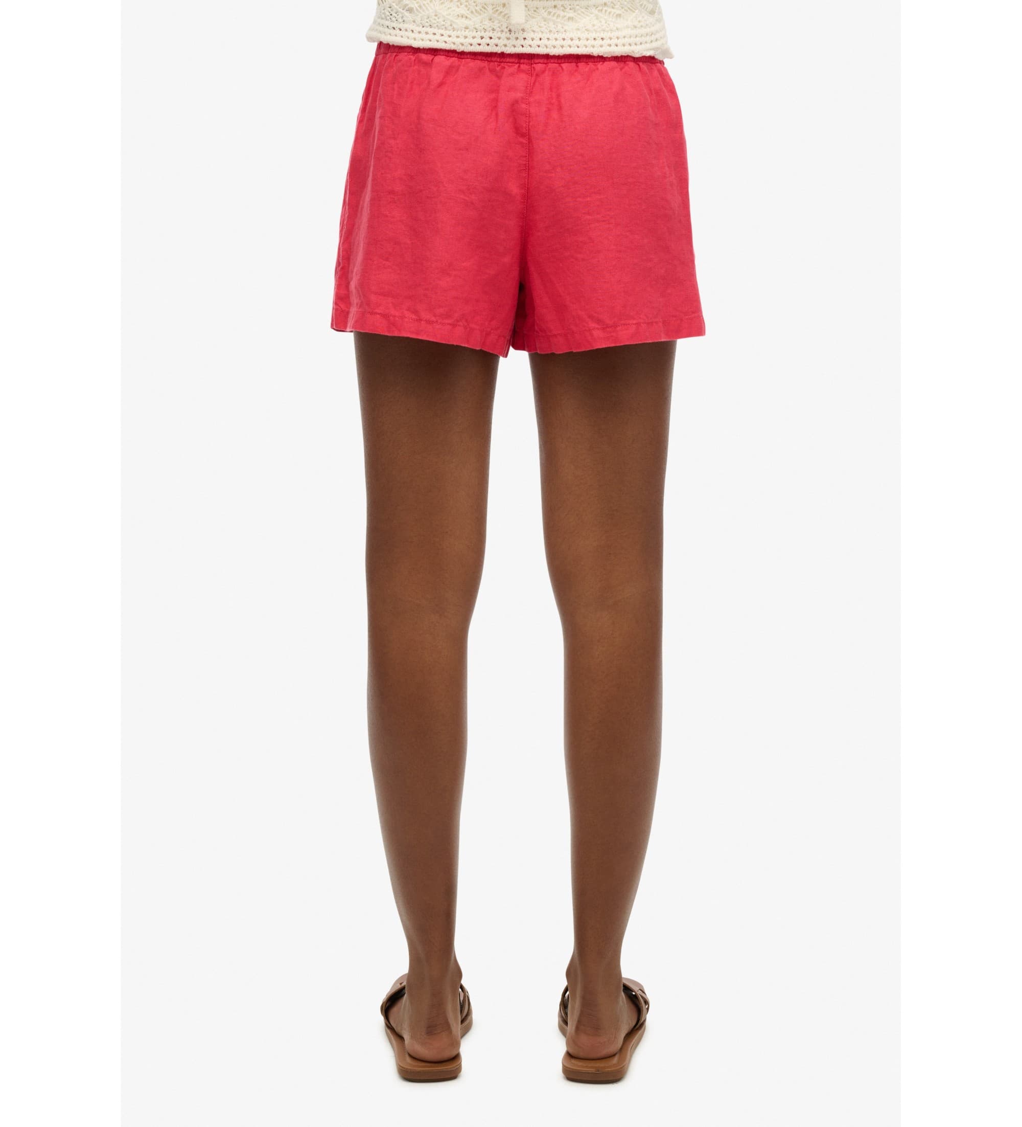 Superdry für Damen. W7110450A Kurz Leinen rot (M), Lässig