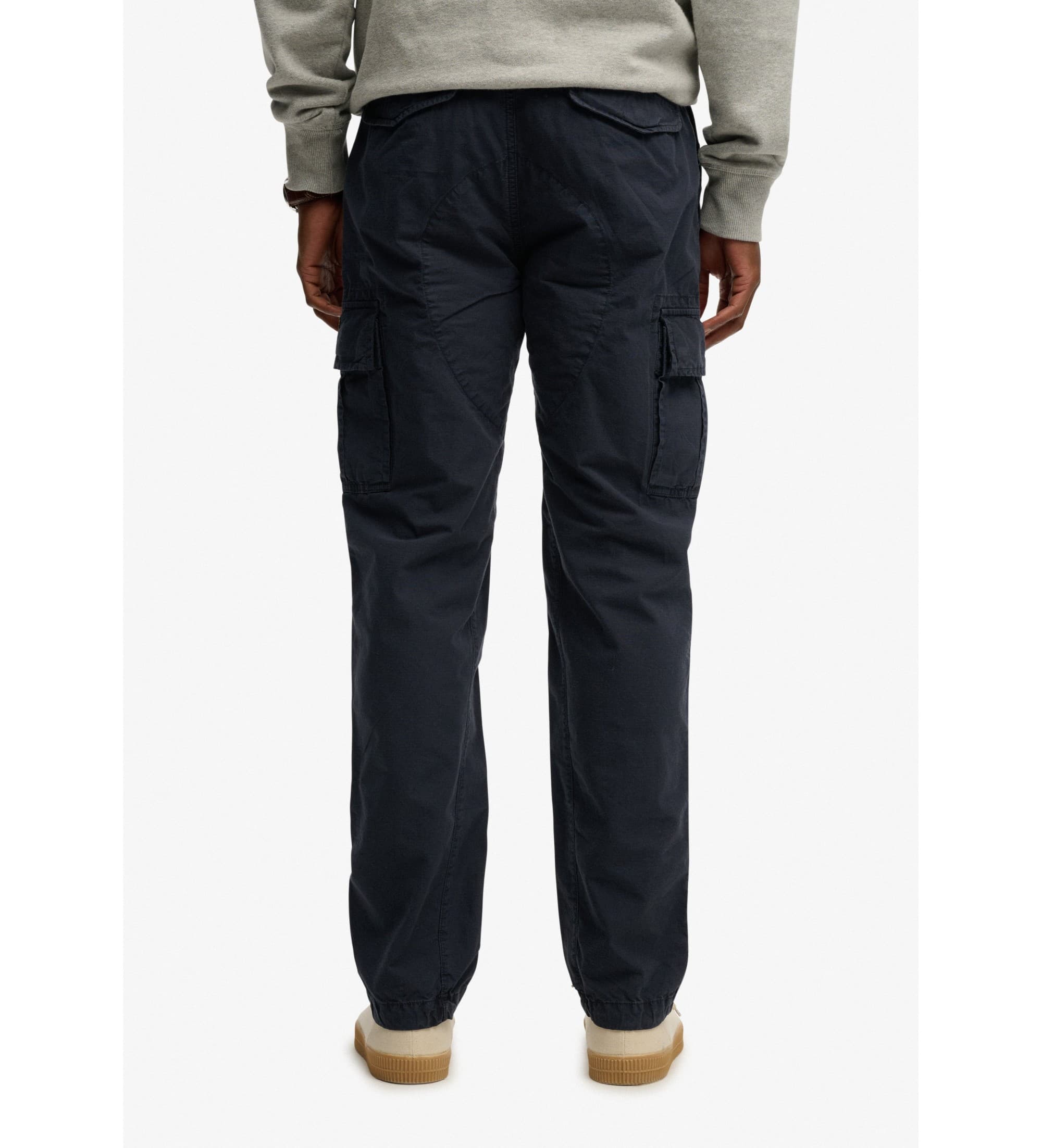 Superdryvoor mannen. M7011439A Ripstop Light Cargo Broek marine (33/32), Casual, Katoen, Marineblauw