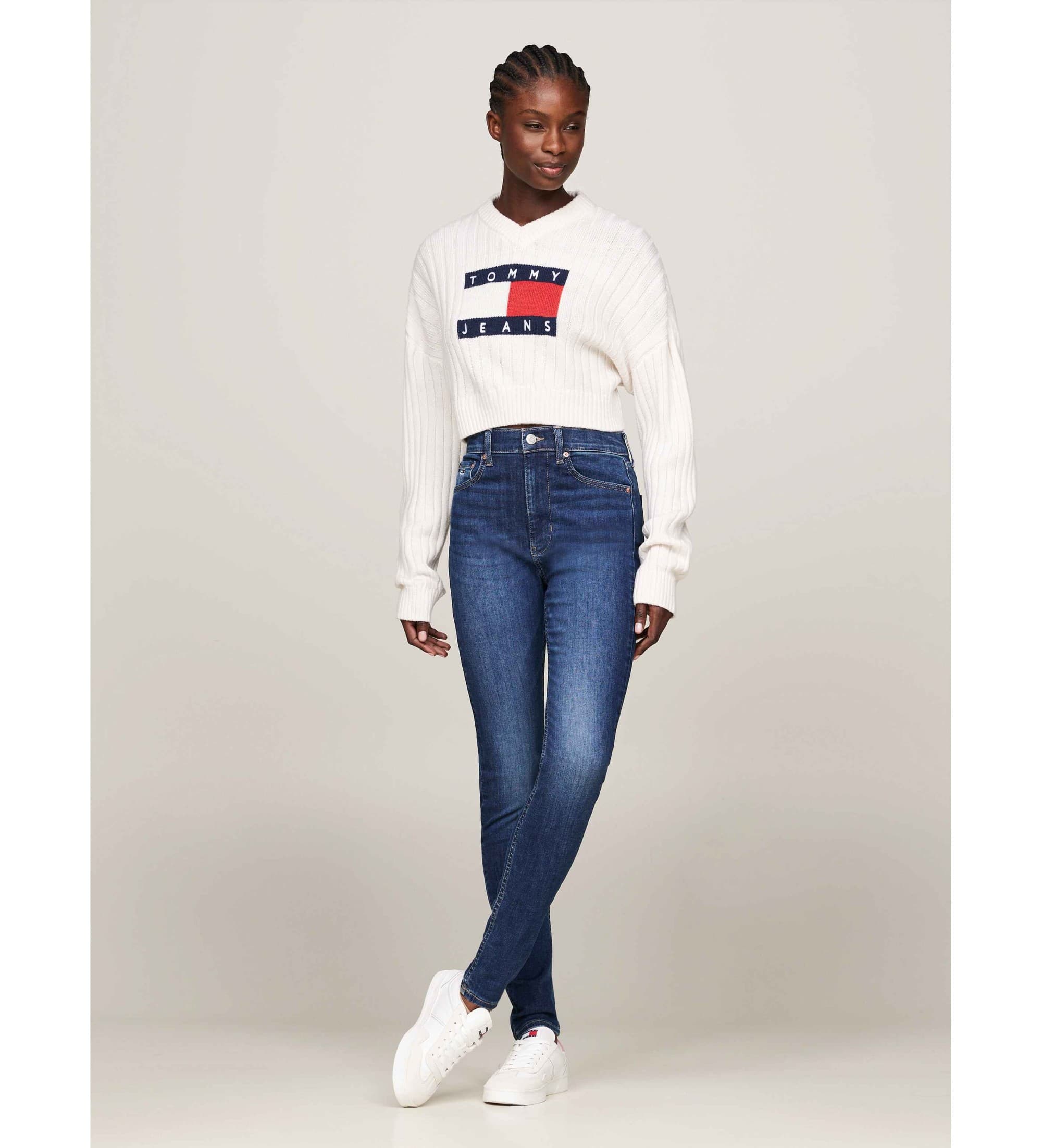 Tommy Jeans für Damen. DW0DW19258 Jeans Sylvia Hgh Skn Ch0258 blau (26/32), Lässig, Denim, Bio-Baumwolle, Nachhaltig
