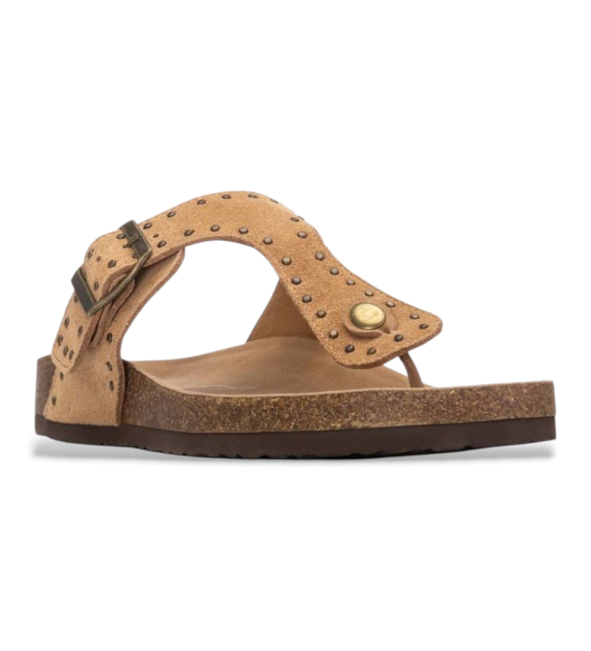 Xti pour femme. 14536301-CAMEL Sandales 145363 marron (40), Plat, Cuir, Boucle, Casuel, Sport