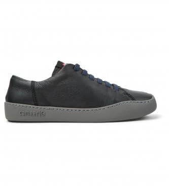 Campervoor vrouwen. K200877-031 Peu Touring Leren Sneakers zwart (39), Leer, Plat, Veters, Casual