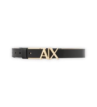 A|X Armani Exchangevoor vrouwen. XW002127AF17157MC379 Zwarte smalle riem (OSFA), Casual, Klassiek, Leer