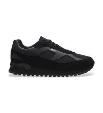 BOSSvoor mannen. 50573554 Parkour-L Runn-sportschoenen, zwart (40), Plat, Veters, Casual