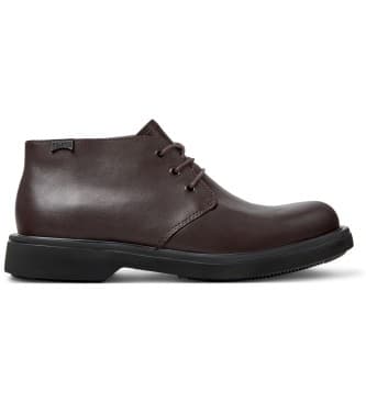 Campervoor mannen. K300513-005 Norman bruine leren schoenen (40), Leer, Plat, Veters, Casual