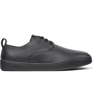 Campervoor mannen. K100977-004 Peu Touring leren schoenen zwart (40), Leer, Plat, Veters, Casual