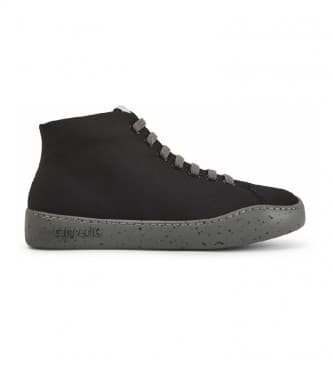 Campervoor vrouwen. K400374-009 Peu Touring Leren Sneakers zwart (40), Plat, Ritssluiting, Casual, Gerecycled polyester
