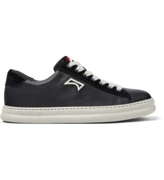 Campervoor vrouwen. K201855-002 Runner Four leren schoenen zwart (36), Leer, Plat, Veters, Casual