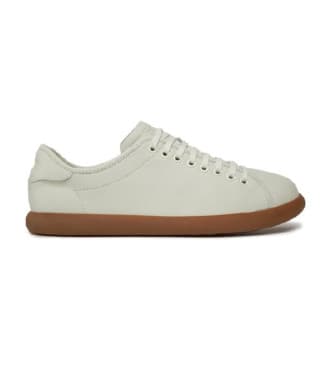 Campervoor mannen. K100974-001 Pelotas Soller wit leren sportschoenen (41), Leer, Plat, Veters, Casual