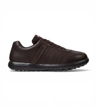 Campervoor mannen. K100752-002 Pelotas XLite donkerbruine leren sportschoenen (45), Leer, Plat, Veters, Casual