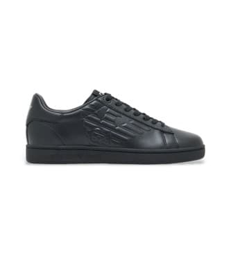 EA7unisex. 7X000331_AF10848 Klassieke Cc schoenen zwart (35 1/3), Leer, Plat, Veters, Casual