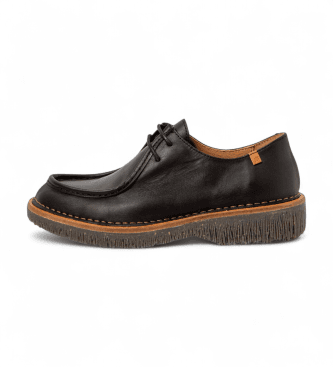 El Naturalistavoor vrouwen. 255841101005_001 Leren schoenen N5584 zwart (37), Leer, Plat, Veters, Casual