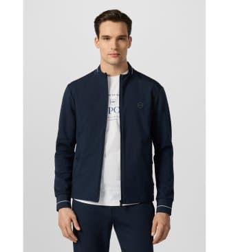Hackett Londonvoor mannen. HM5800114 Hs Tech Track-sweater, marineblauw (M), Casual, Katoen