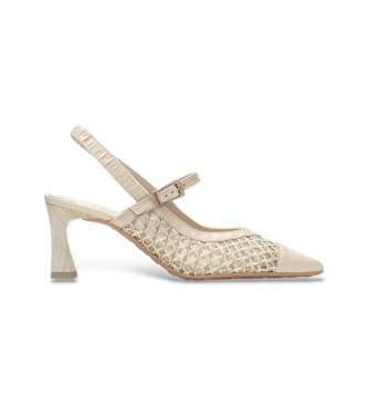 Hispanitasvoor vrouwen. RHV264671 Giorgia beige schoenen (37), 5 tot 8 cm, Gesp, Casual, Feest, Klassiek