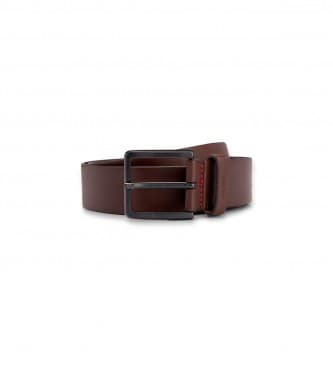 HUGOvoor mannen. 50385358 Bruine Gionio Leren Riem (120 cm), Casual, Leer