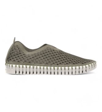 Ilse Jacobsenvoor vrouwen. TULIP3275 Slip In Tulp groene schoenen (36), Stof, Plat, Geen, Casual