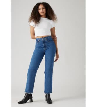 Levi'svoor vrouwen. 72693-0117 Jeans Ribcage Recht Enkel Blauw (25/27), Casual, Katoen, Denim