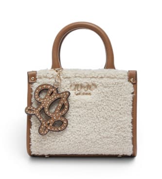 Liu Jovoor vrouwen. AF6102-E1163 Mini pluche tasje beige (OSFA), Casual, Polyester