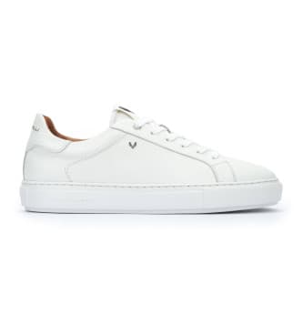 Martinellivoor mannen. 1738-2950S Hastings Leren Sneakers Wit (42), Leer, Plat, Veters, Casual