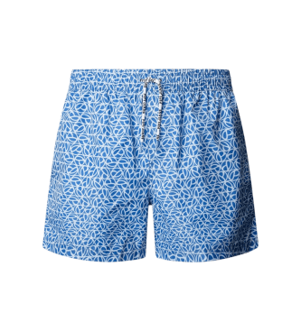 Pepe Jeansvoor mannen. PMB100011 Zwempak met blauwe print (L), Strandkleding, Polyester