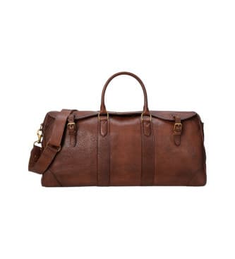 Polo Ralph Laurenvoor mannen. 405946034001 Heritage bruin lederen reistas (OSFA), Casual, Leer