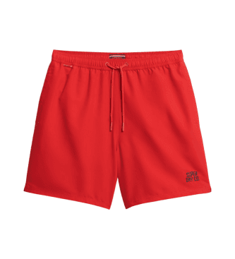 Superdryvoor mannen. M3010256A Essentiële zwemkleding rood (M), Strandkleding, Gerecycled polyester, Duurzaam