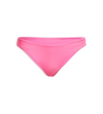 Superdryvoor vrouwen. W3010387A Braziliaans bikinibroekje met roze logo (M), Strandkleding, Gerecycled polyester, Duurzaam
