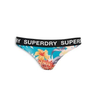 Superdryvoor vrouwen. W3010401A Bikinibroekje met veelkleurig Classics-logo (XS), Strandkleding, Gerecycled polyester, Duurzaam