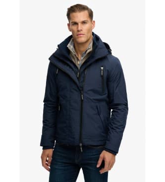 Superdryvoor mannen. M5012334A Jas Mtn Windjack marine (XL), Casual, Gerecycled polyester, Marineblauw